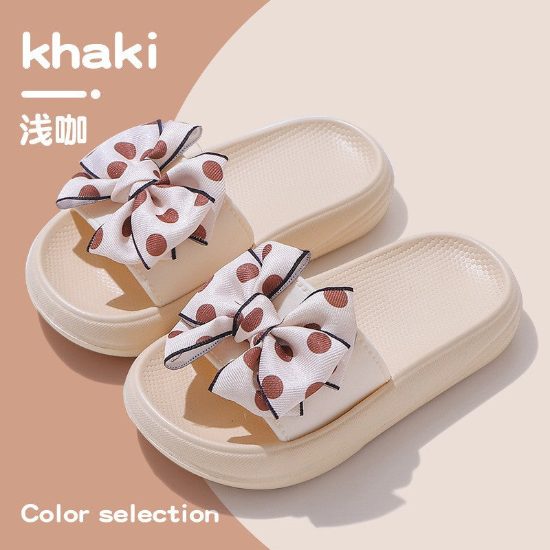 Summer children's slippers princess style Pearl girls' sandals soft bottom outdoor breathable small and medium girls slippers