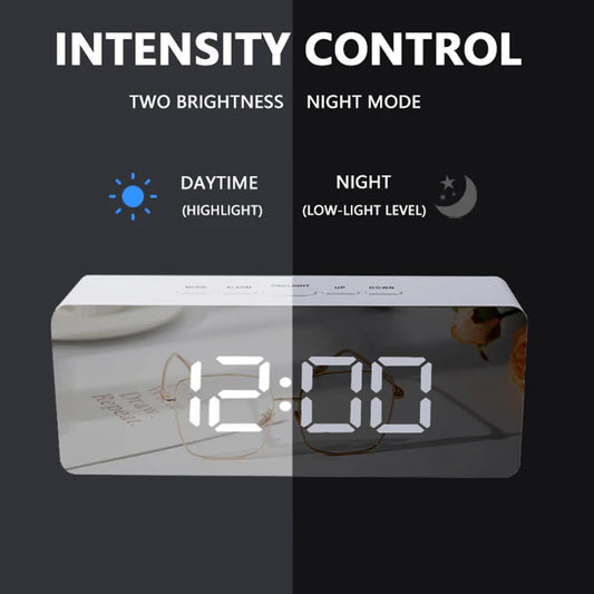 LED Nursery Clock — Digital Alarm with Room Temperature