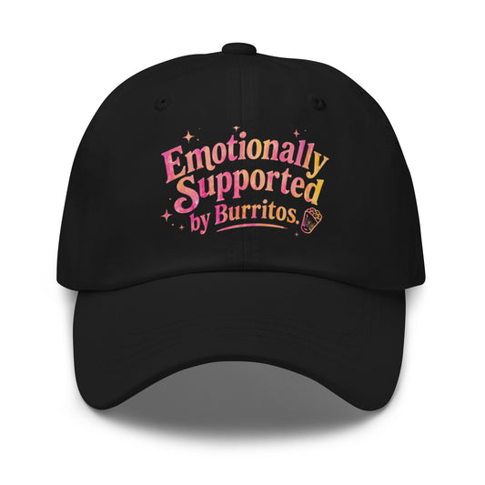 Dad hat in chino cotton twill, Emotionally supported by Burritos