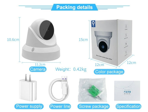 Caméra IP WiFi Moniteur Bébé Caméra de Sécurité Domestique