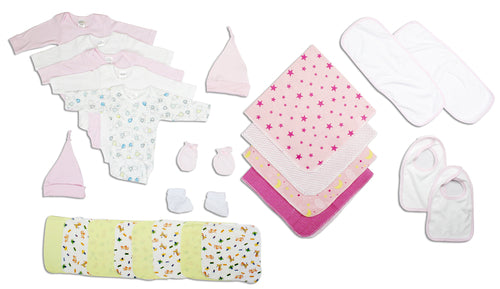Kit de Enxoval de 17 Peças para Recém-Nascidas, Presente para Chá de Bebé