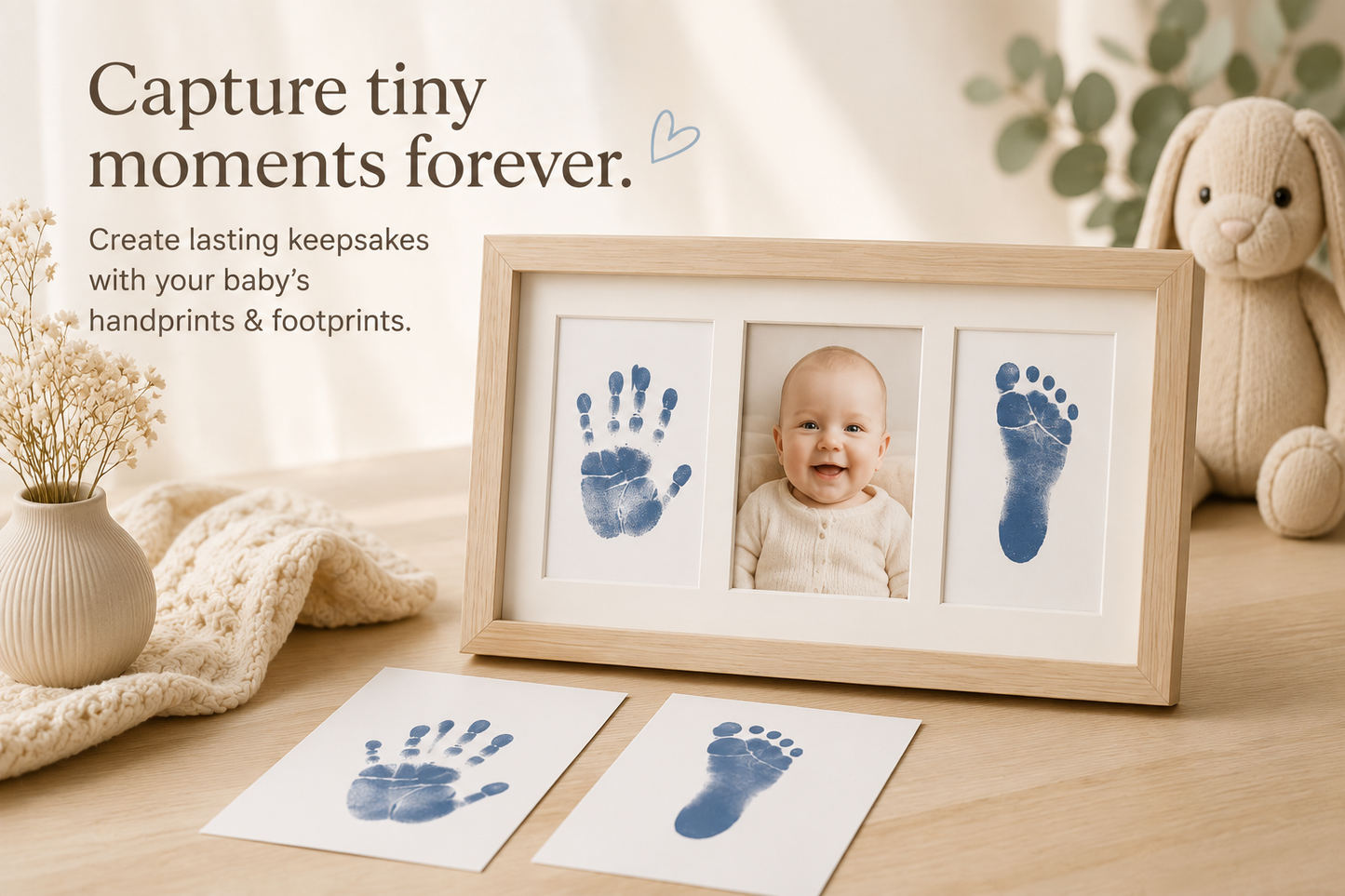 2/4pc Baby Handprint Footprints Ink Pads Safe Non-toxic No-Touch Skin Inkless Inkpad Kits Pet Cat Dog Paw Prints Souvenirs Gifts