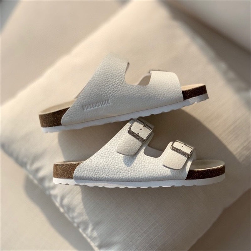 2025 New Real Cork Outerwear Women's Shoes in Genuine Leather  - Strap Sandals