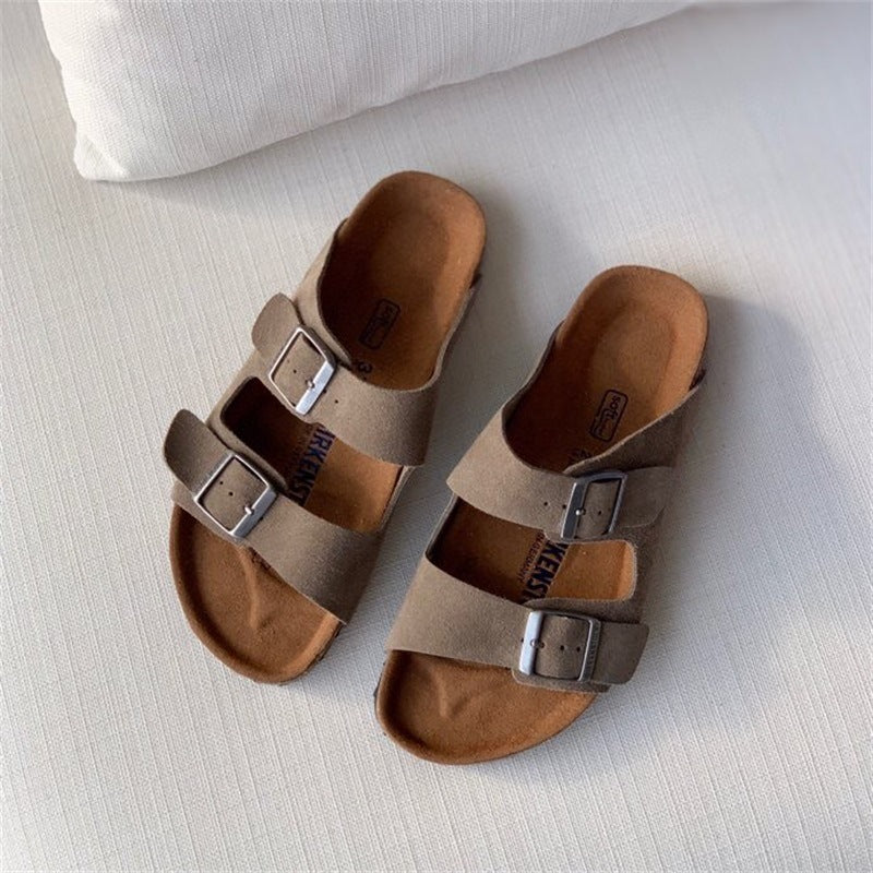 2025 New Real Cork Outerwear Women's Shoes in Genuine Leather  - Strap Sandals