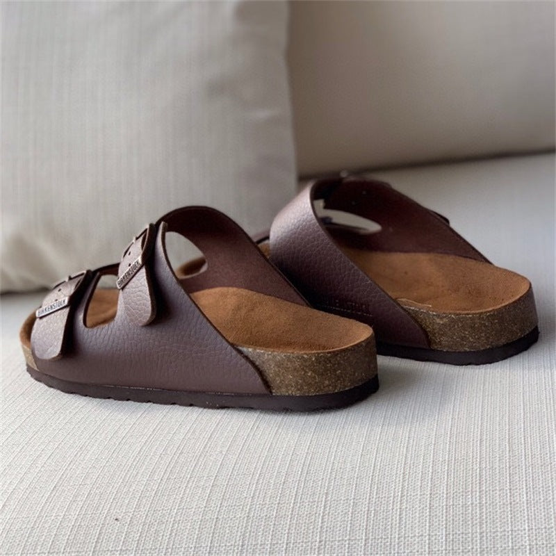 2025 New Real Cork Outerwear Women's Shoes in Genuine Leather  - Strap Sandals