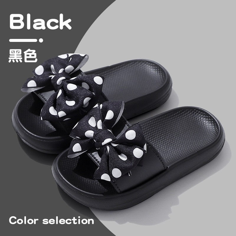 Summer children's slippers princess style Pearl girls' sandals soft bottom outdoor breathable small and medium girls slippers