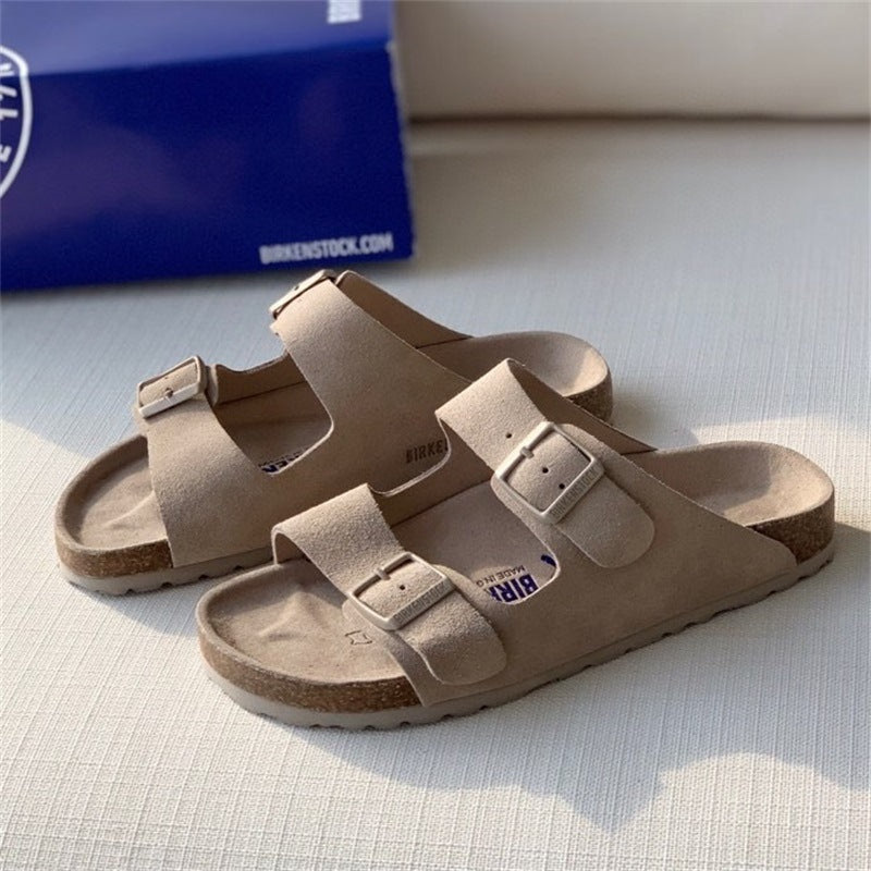 2025 New Real Cork Outerwear Women's Shoes in Genuine Leather  - Strap Sandals