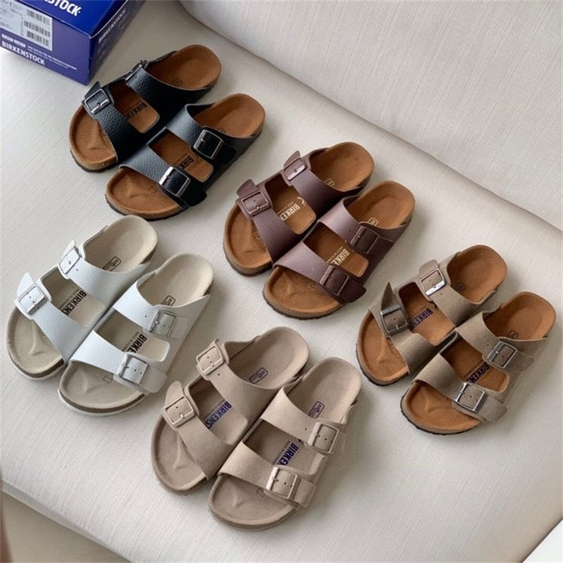 2025 New Real Cork Outerwear Women's Shoes in Genuine Leather  - Strap Sandals