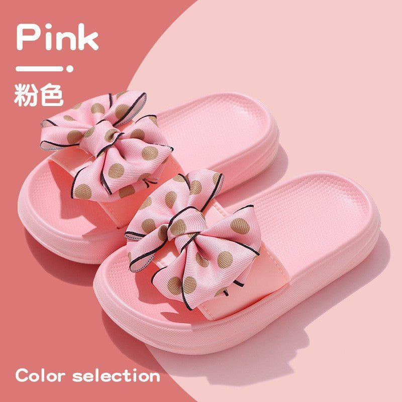 Summer children's slippers princess style Pearl girls' sandals soft bottom outdoor breathable small and medium girls slippers