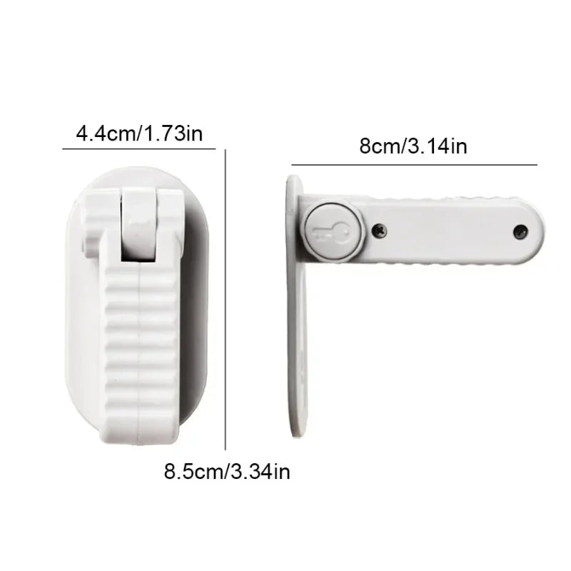 Door handle, drawer lock, universal anti-opening handle, child and infant safety lock, punch-free, multi-functional hidden butto