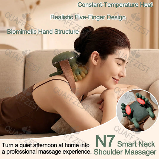 Kneading Neck & Shoulder Massager — Cordless Shiatsu Relief