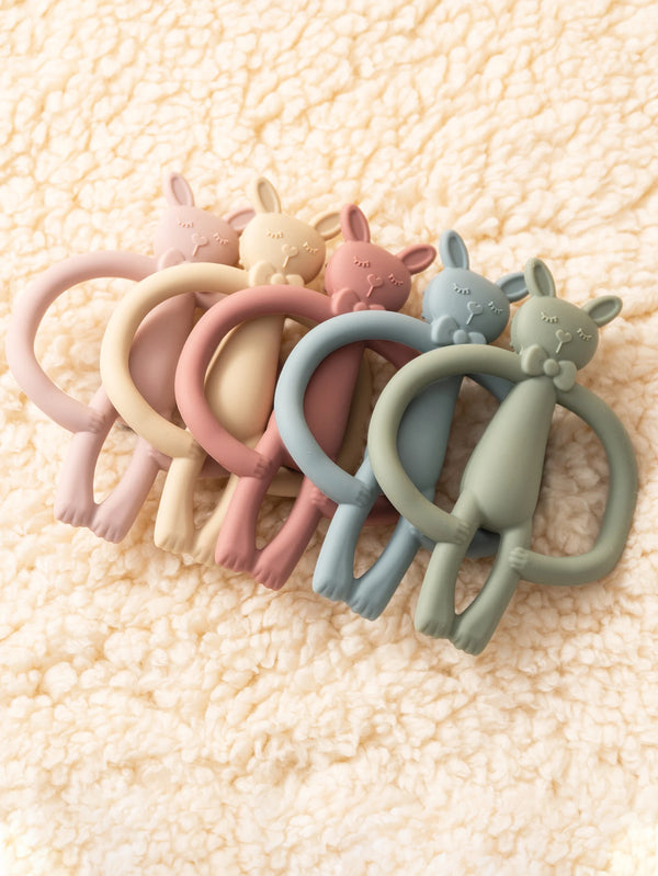 Silicone rabbit baby teether toy