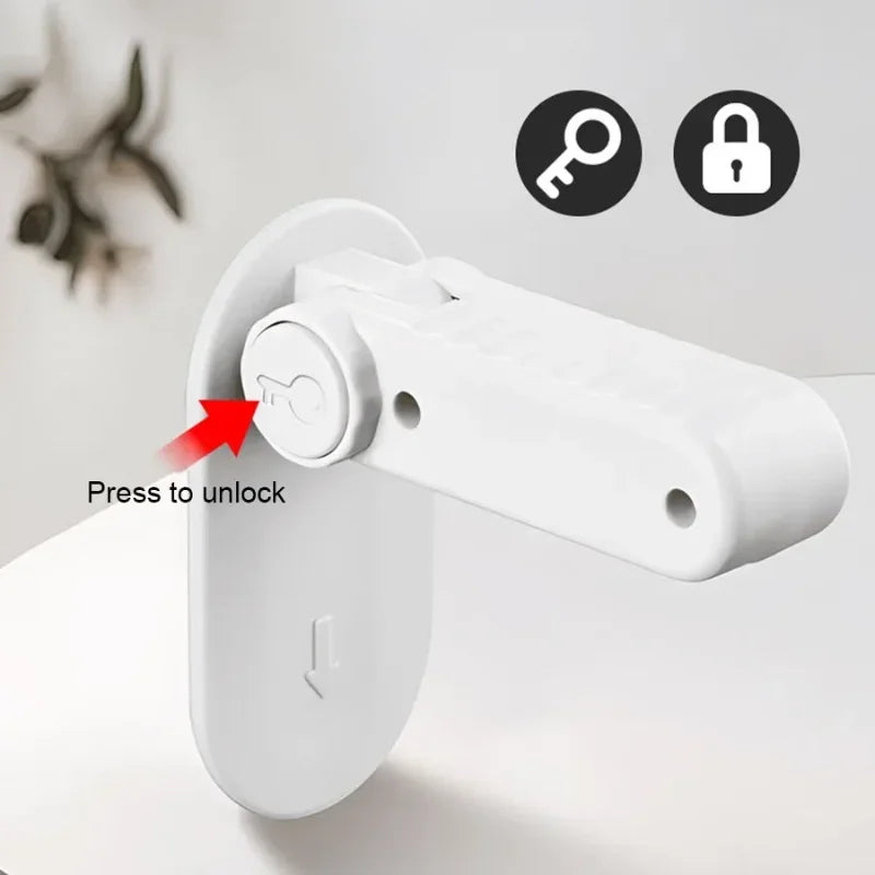 Door handle, drawer lock, universal anti-opening handle, child and infant safety lock, punch-free, multi-functional hidden butto