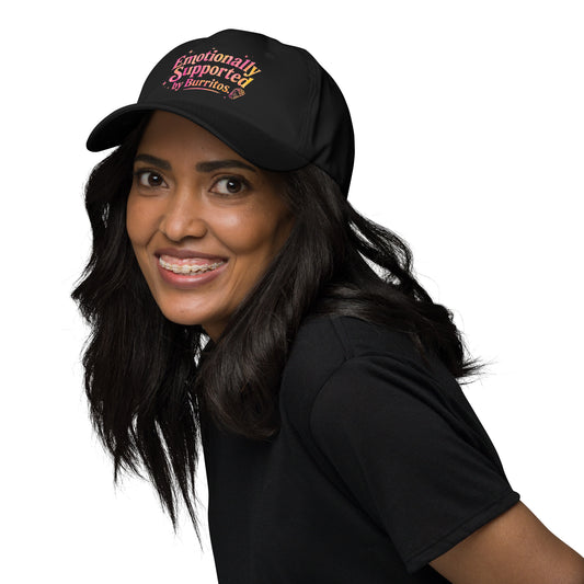 Dad hat in chino cotton twill, Emotionally supported by Burritos