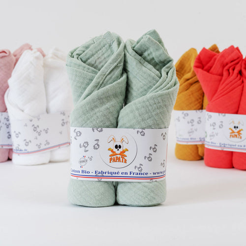 Langes en coton biologique - Vert