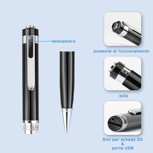 Mini Caméscope HD 1080P Sports DV DVR Caméra Cachée Stylo