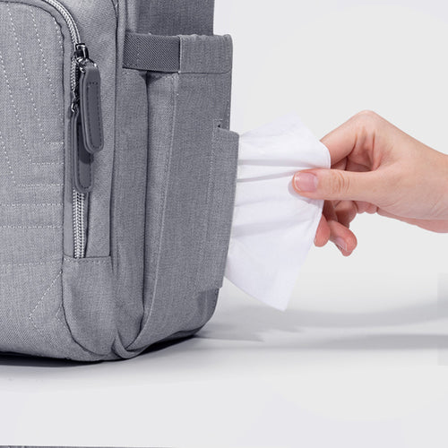 Sac à dos matelassé pour bébé avec fonction de sac à langer