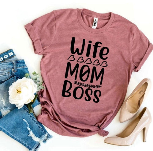 T-shirt « Femme, maman, patronne »