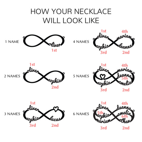 Bracelet maman avec prénoms d'enfants, Bracelet infini avec prénoms, Bijoux maman