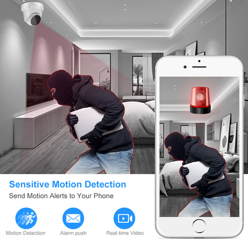 Caméra IP WiFi Moniteur Bébé Caméra de Sécurité Domestique