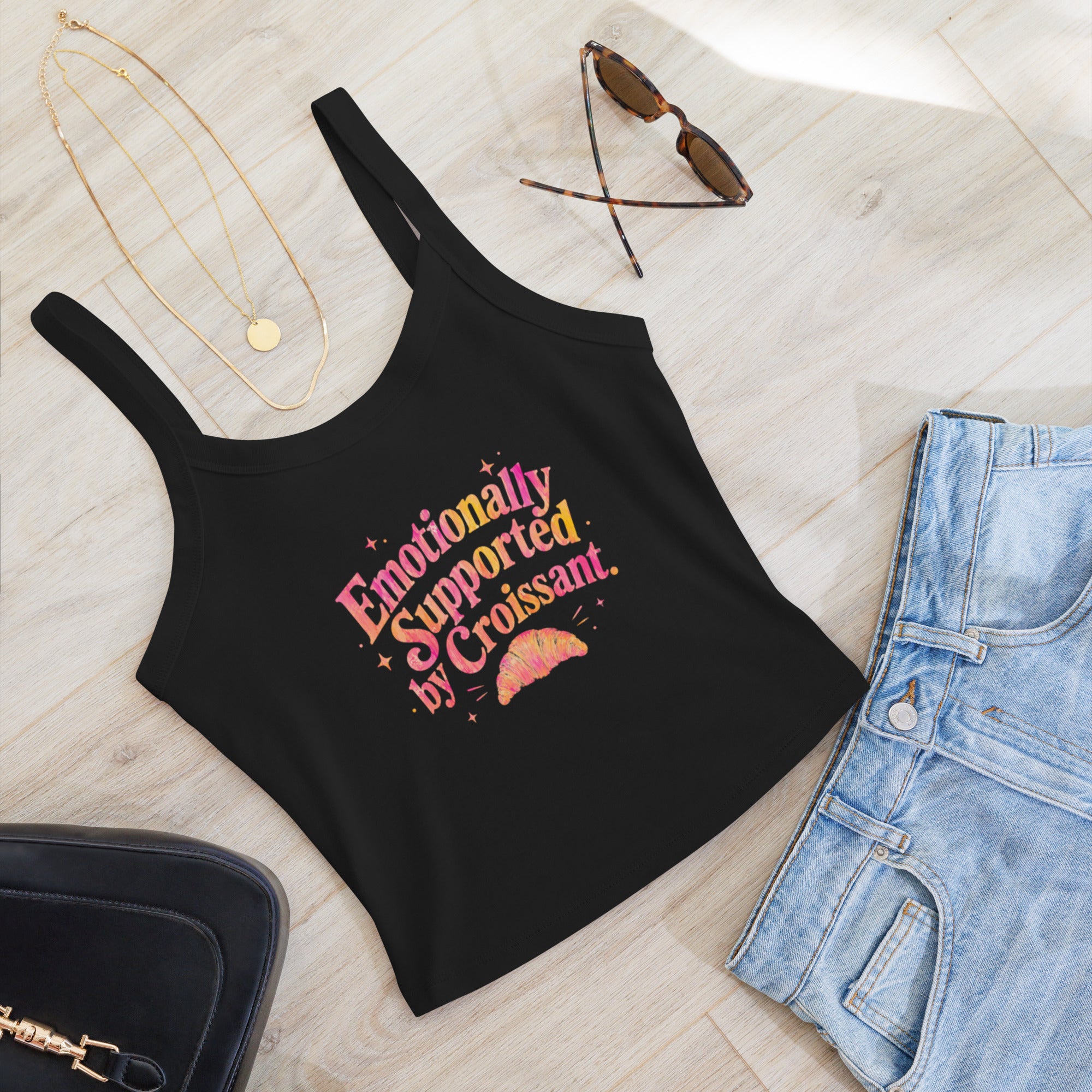 Women's Micro-Rib Tank Top in Croissant | Fitted Casual Essential